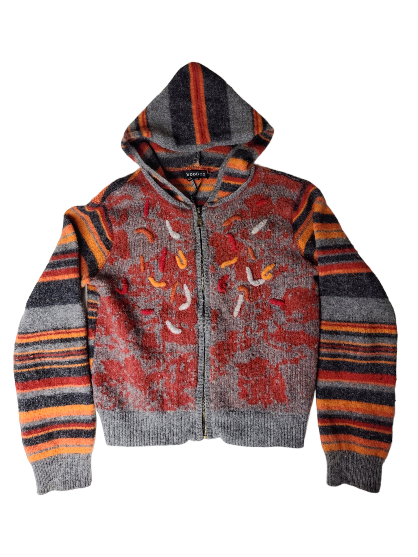 Sweat pull grunge fall automne y2k 2000 rayures spooky orange bohem fairy forest