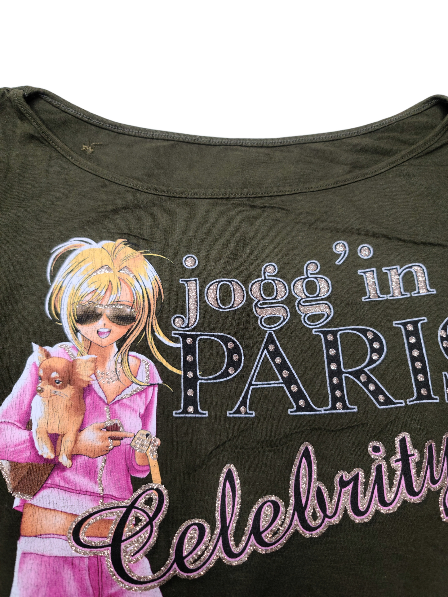 Printed top y2k glam