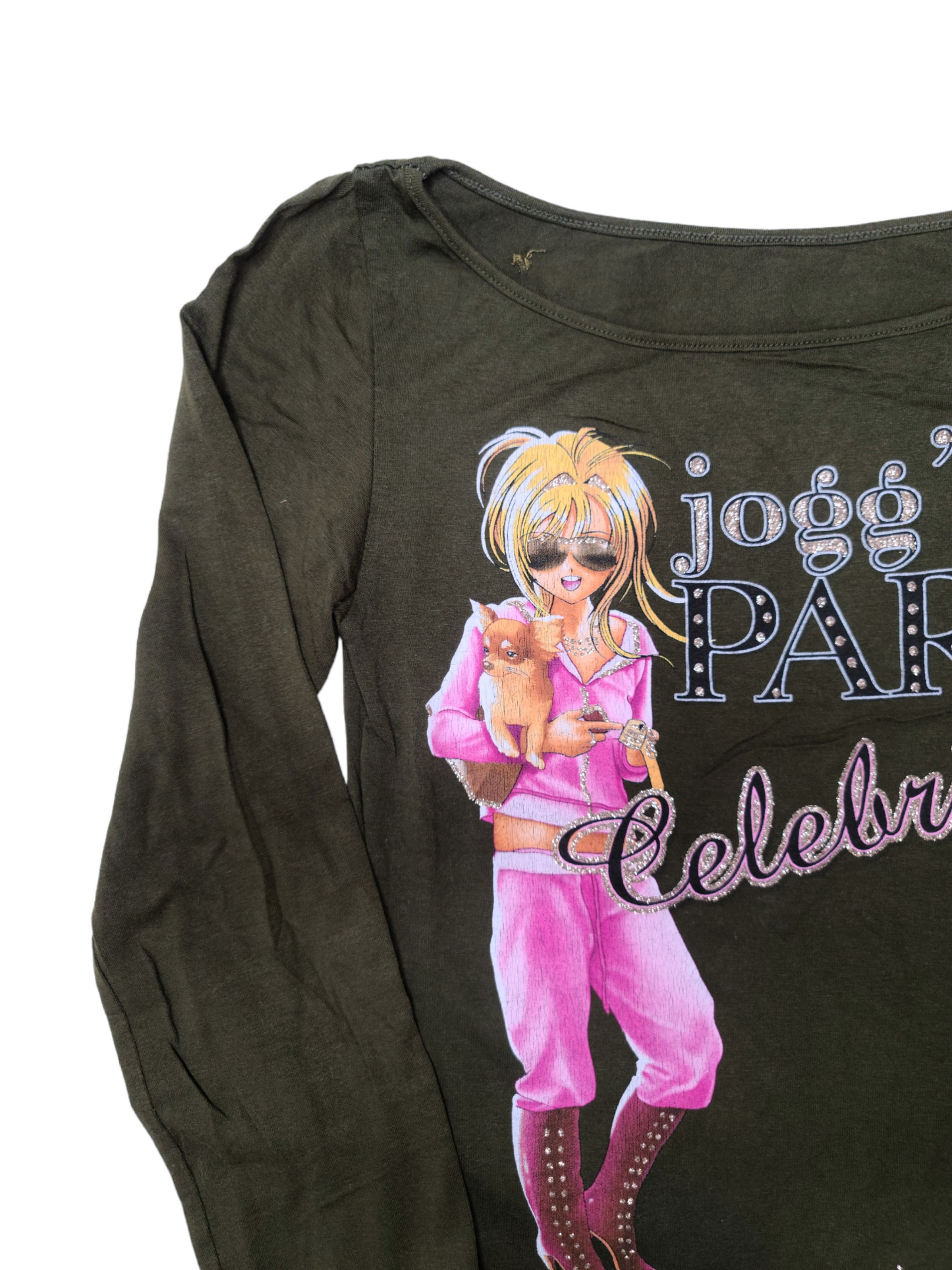 Printed top y2k glam