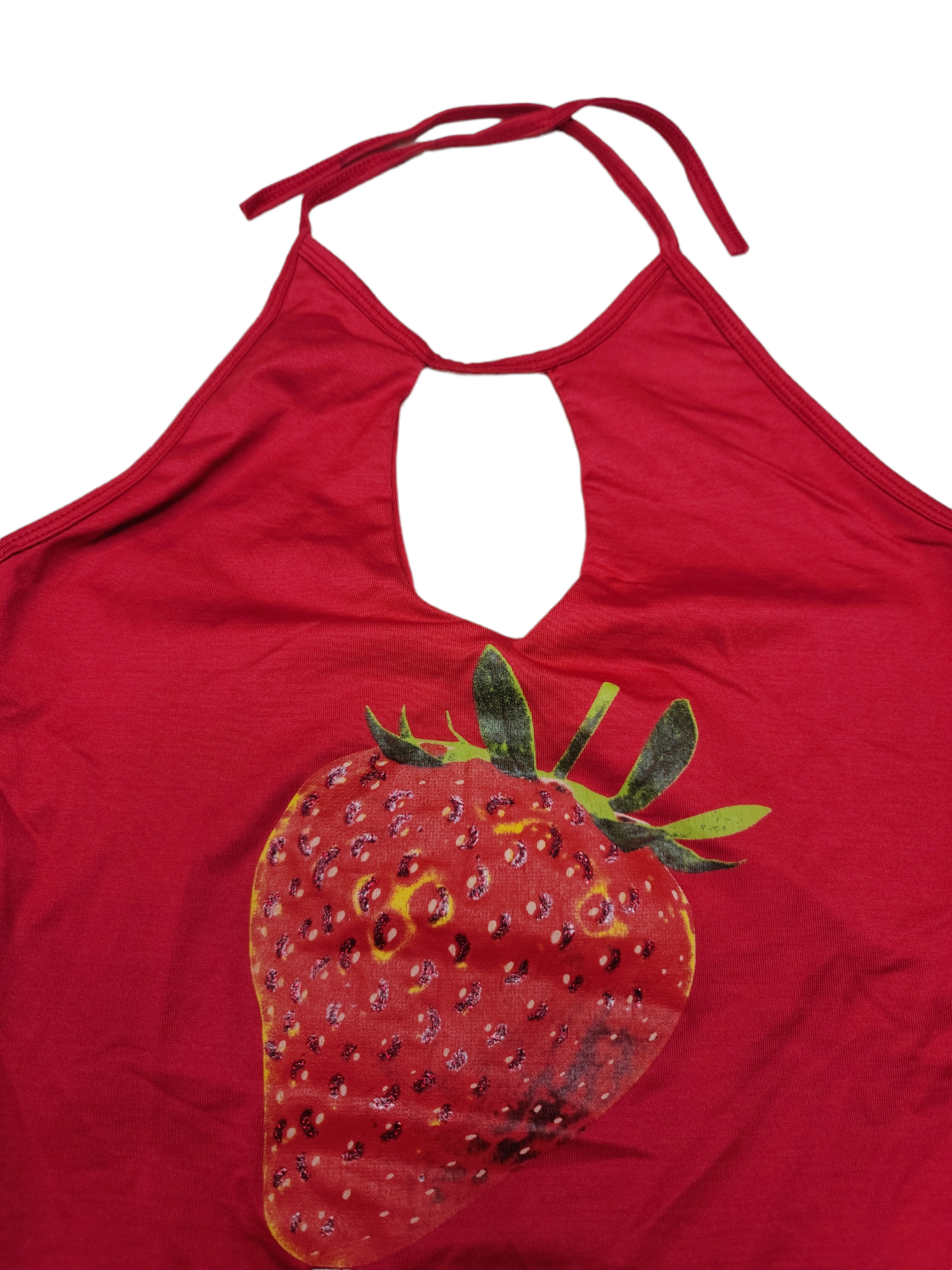 Top y2k fraise dos nu - zimfriperie