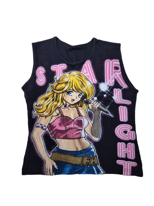 Baby tee y2k top 2000 vintage printed strass glam indie style cute paris france 00s kawaii harajuku archive fashion emo manga anime