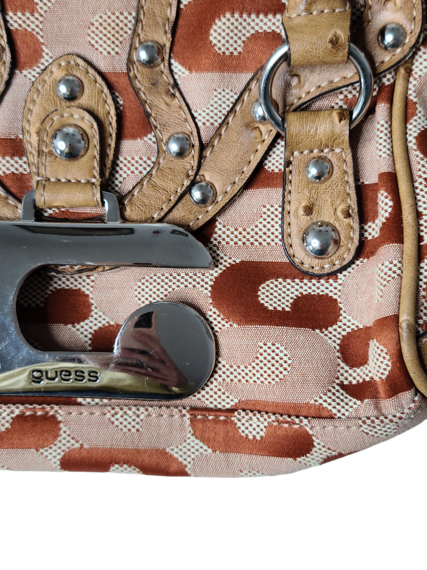 Y2k brown baguette bag