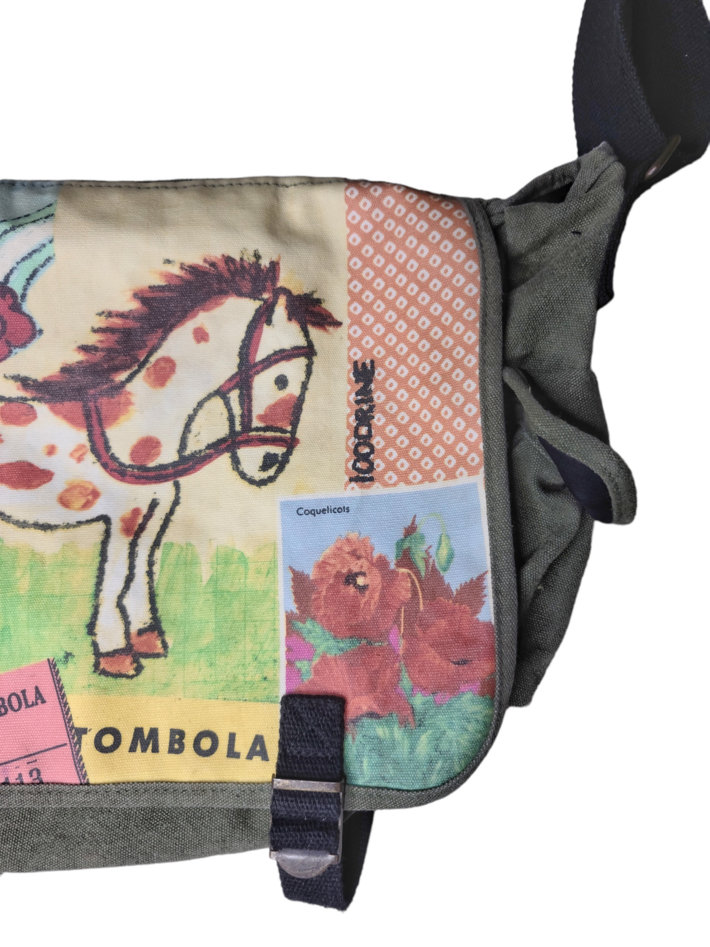 Patchwork printed bag