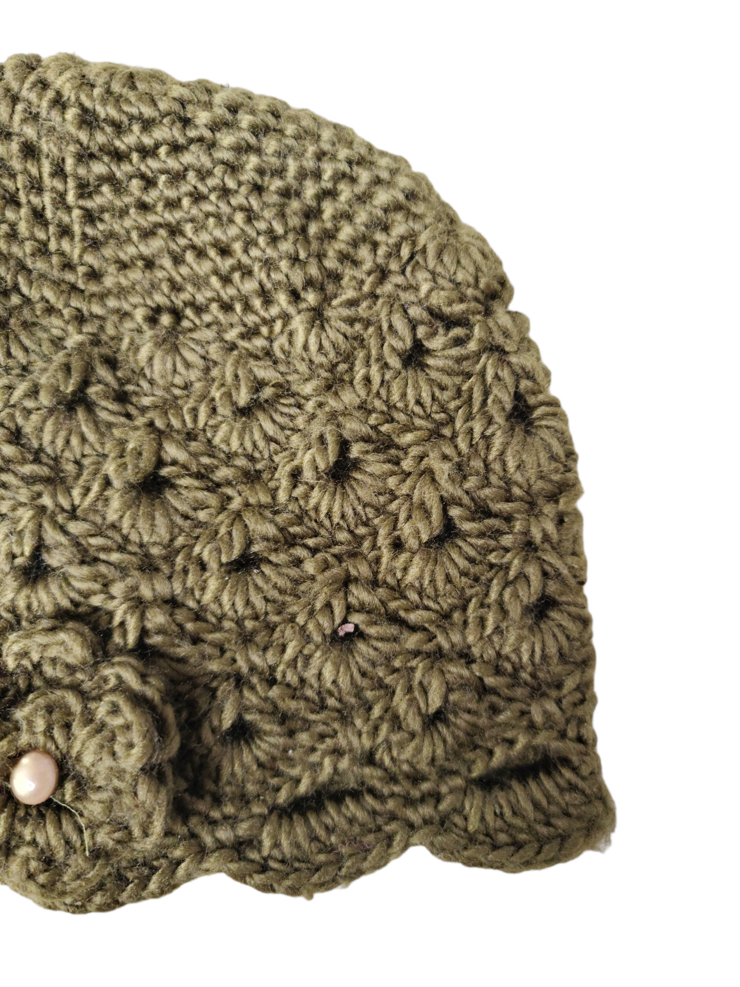 Khaki crochet fairygrunge hat