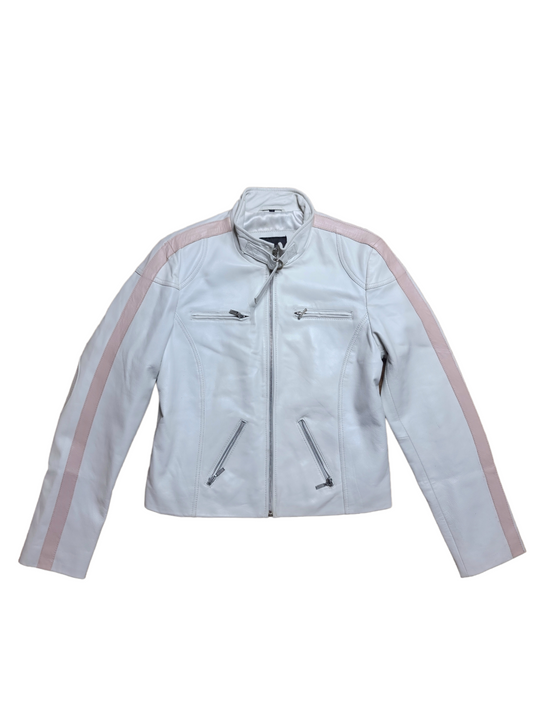 Motorcycle blouson jacket vintage oversize marron grunge 90s aesthetic y2k rare archive fashion