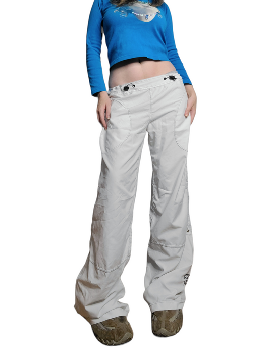 White cargo parachute