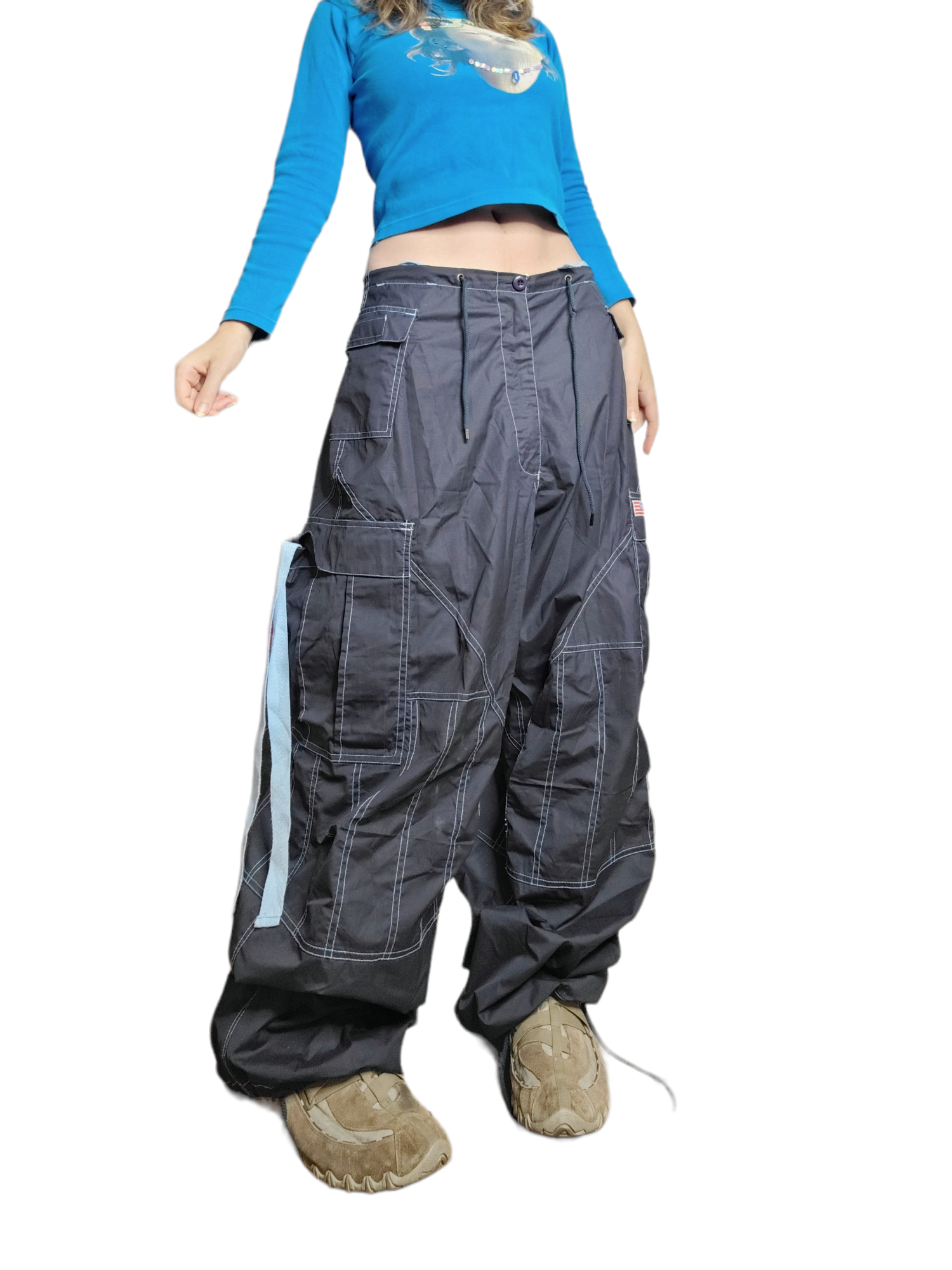 Cargo parachute vintage military ufo noir skater hiphop overpants gorpcore ufo