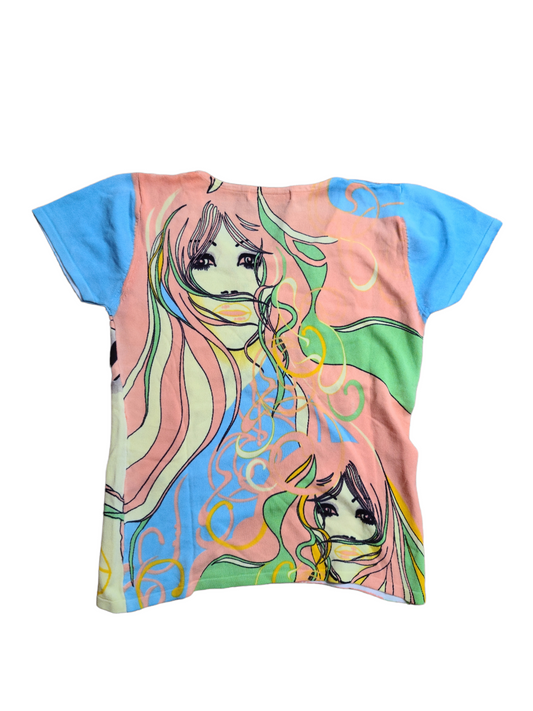 Printed top harajuku manga