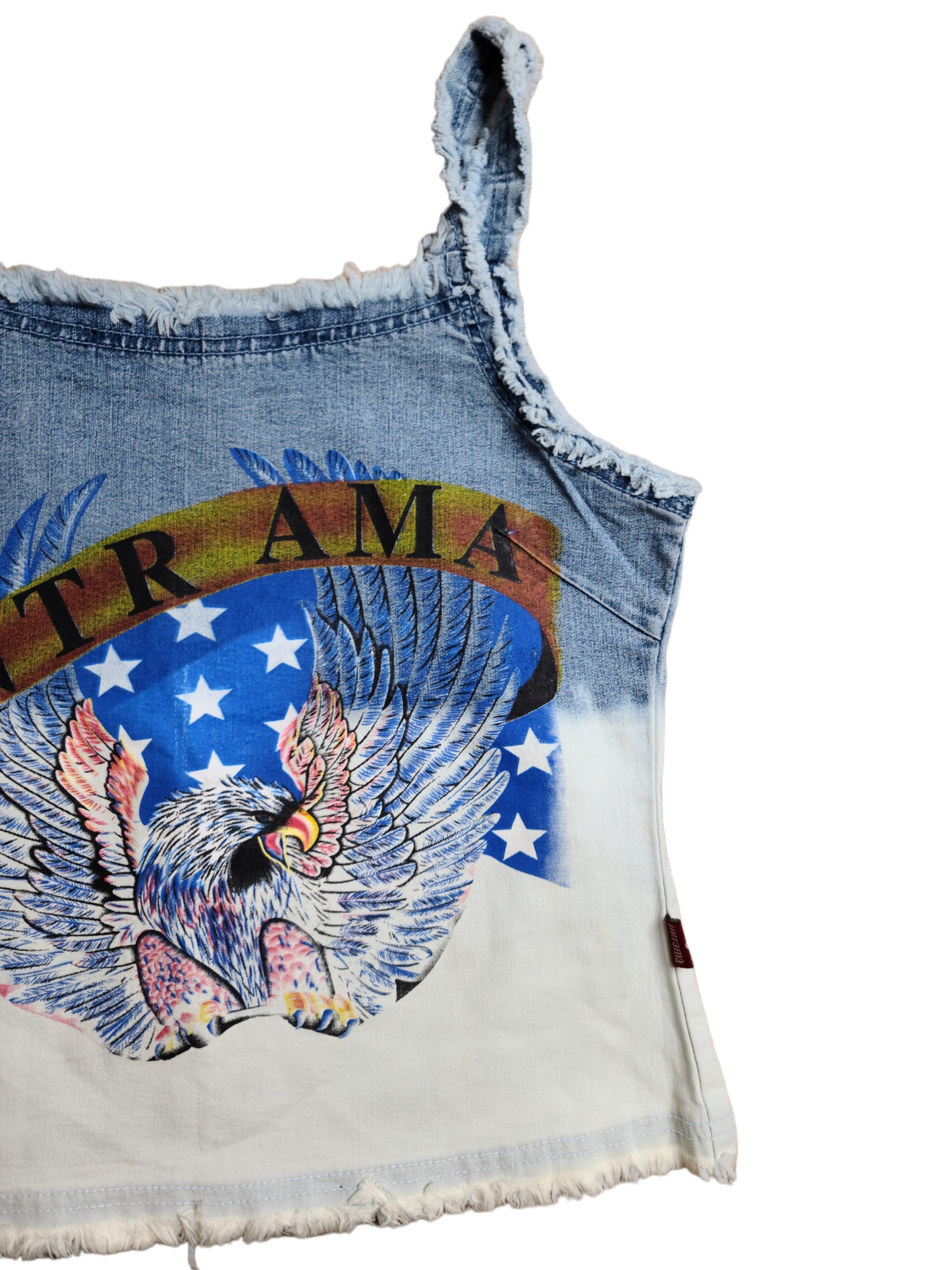 Y2k printed jean top