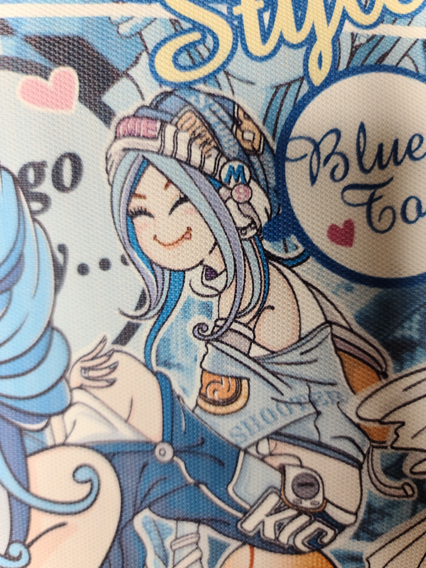 Harajuku printed bag blueberry