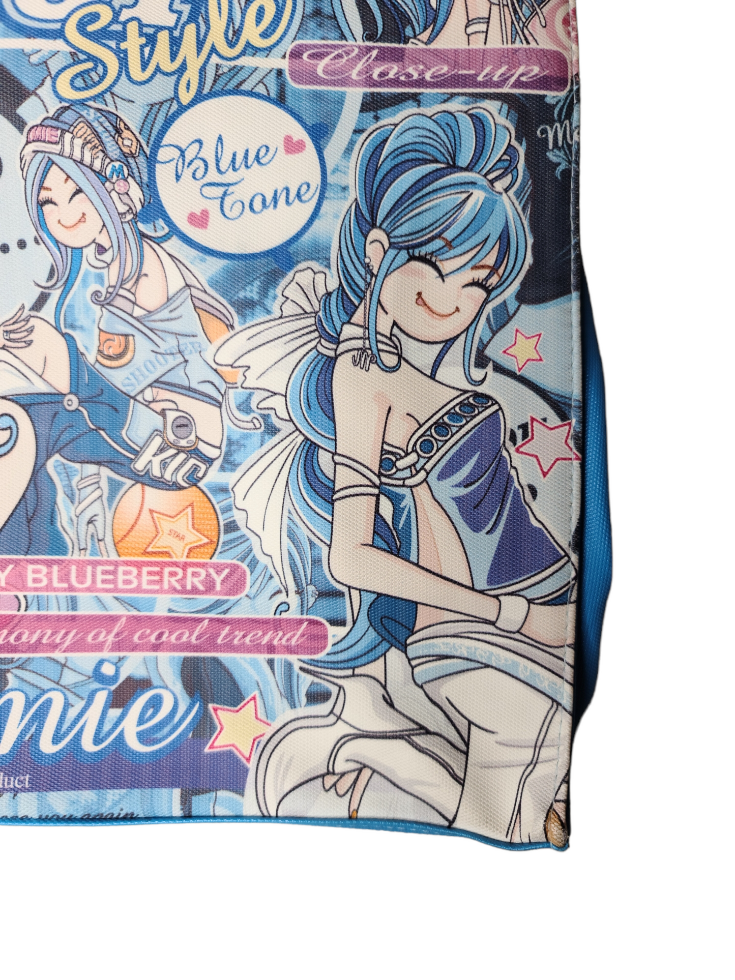 Harajuku printed bag blueberry