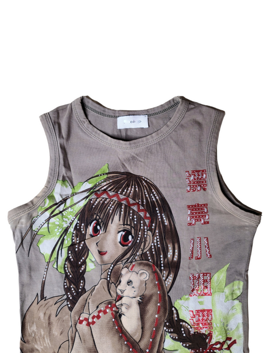 Tank top y2k printed manga