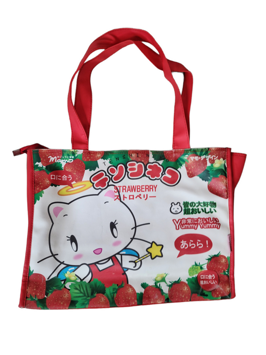 Printed bag y2k japan harajuku kawaii cute tenshineko strawberry fraises kidcore maximalist 