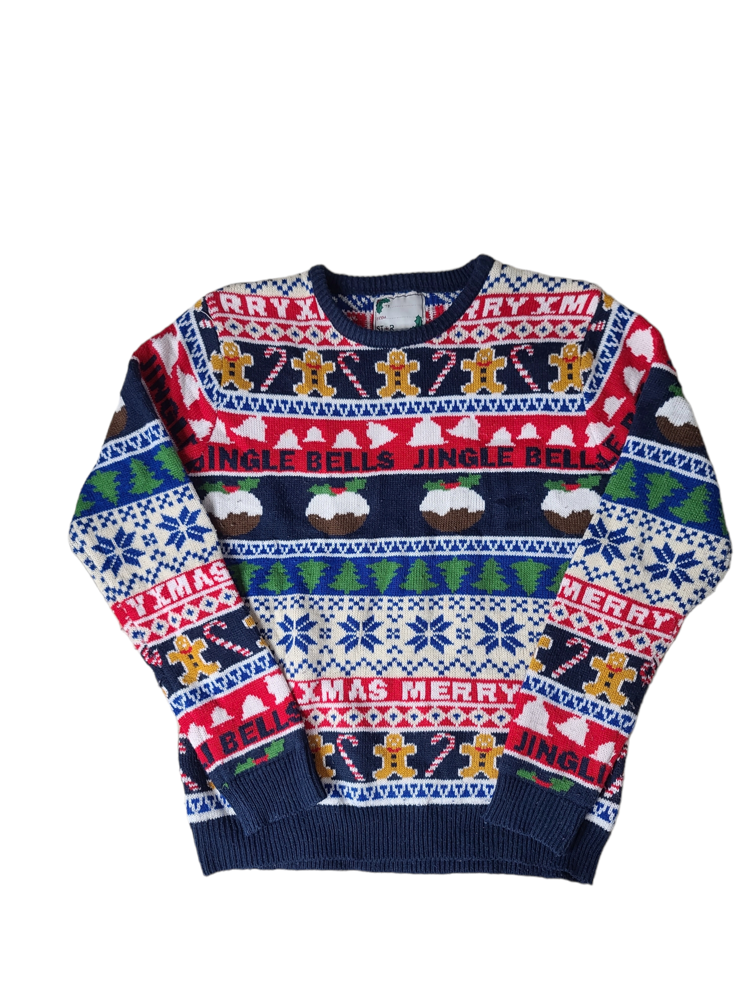 Pull de noël vintage oversize loose cute cottagecore oldmoney forestcore christmas sweater kitch 80s 90s vintage cute mignon