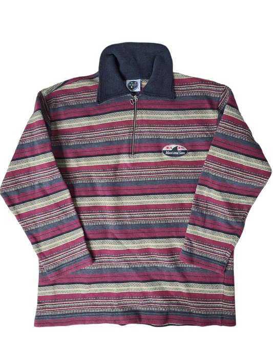 Sweat 90s vintage surfer sportwear skatboard skateur loose oversize rayures 