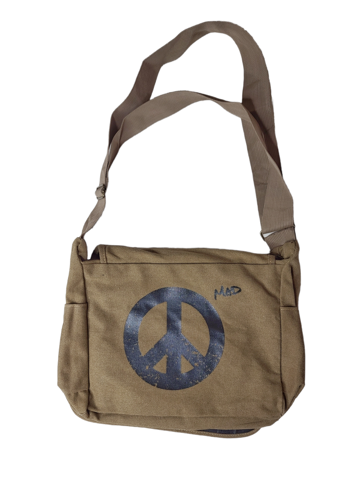 Khaki grunge shoulder bag
