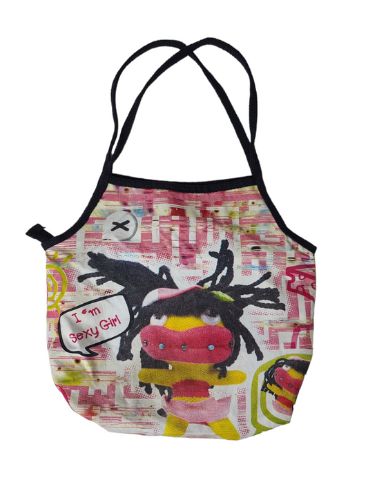 Poupee vaudou bag sac printed 2000 cyber y2k cybery2k harajuku punk archive fashion rave colorful maximalist