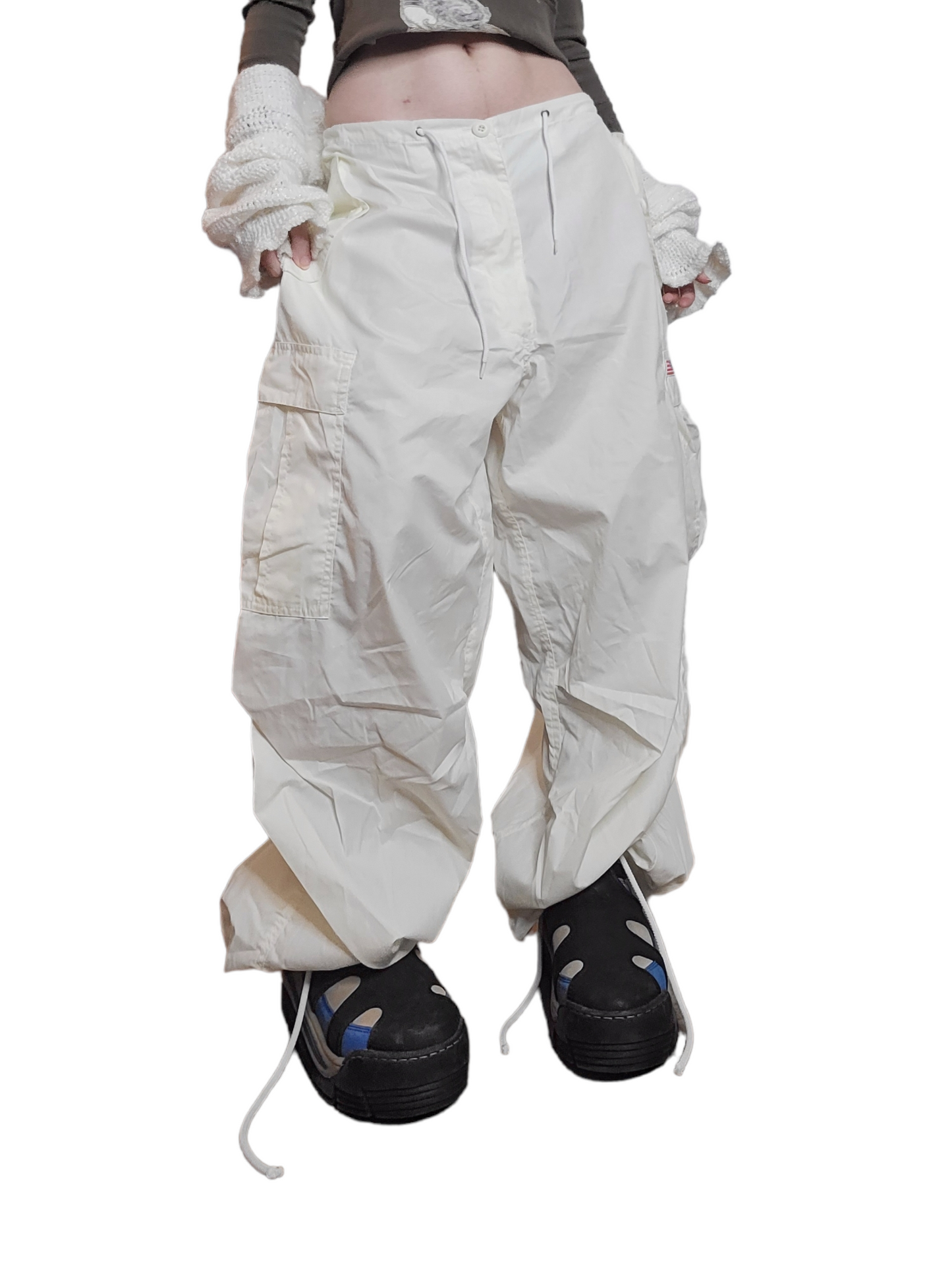 White parachute cargo