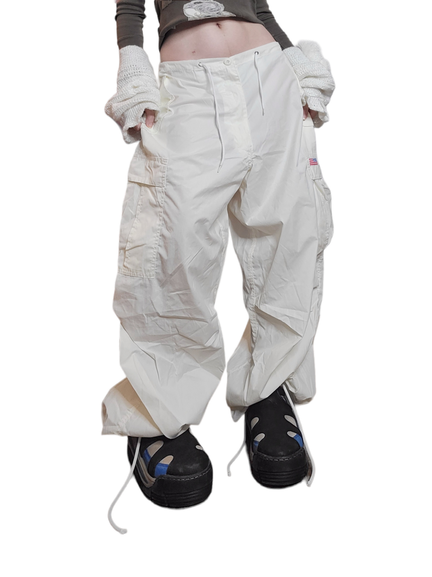 White parachute cargo