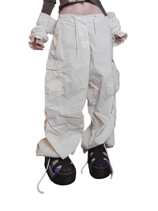 White parachute cargo