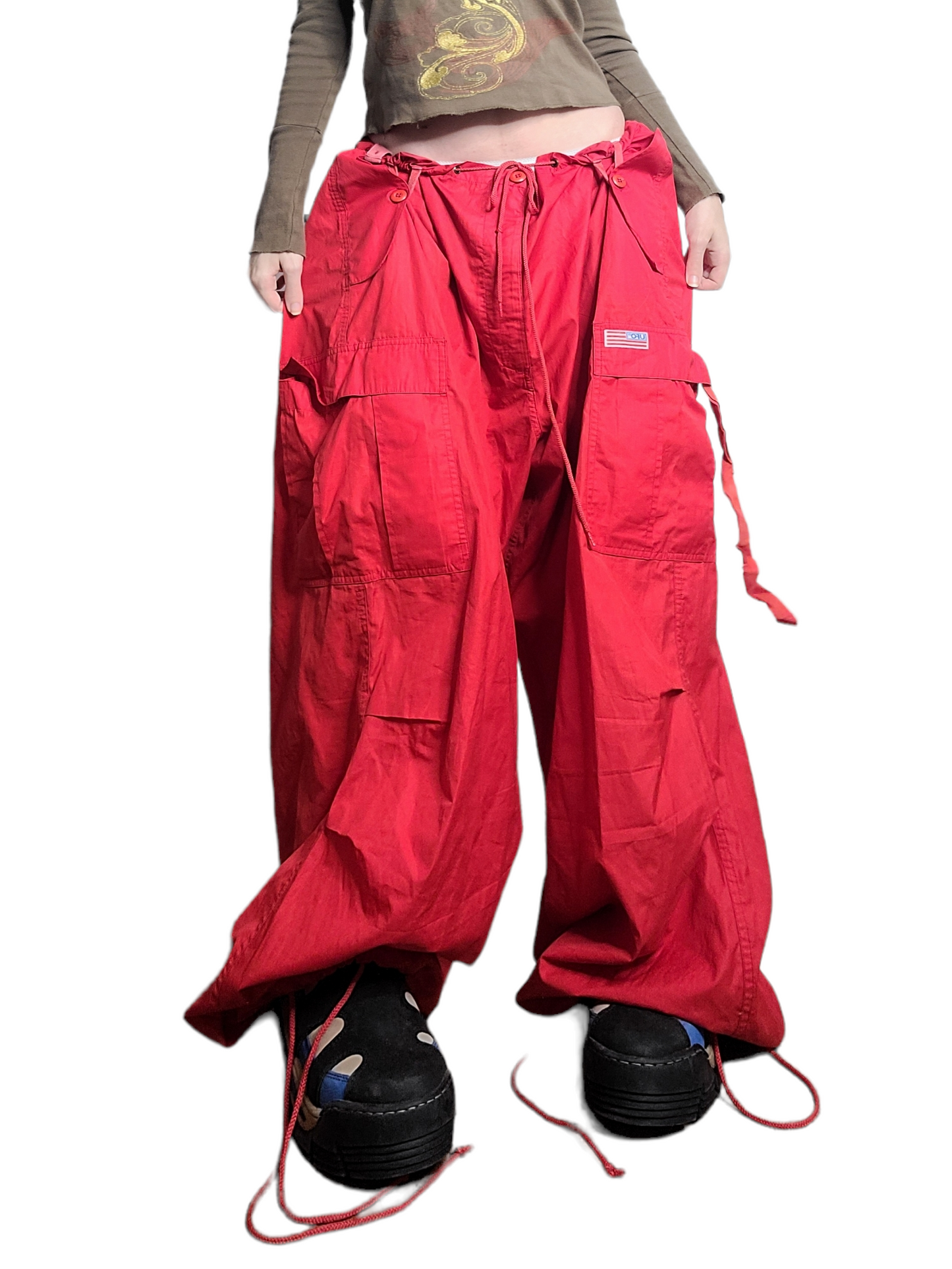 Red parachute cargo