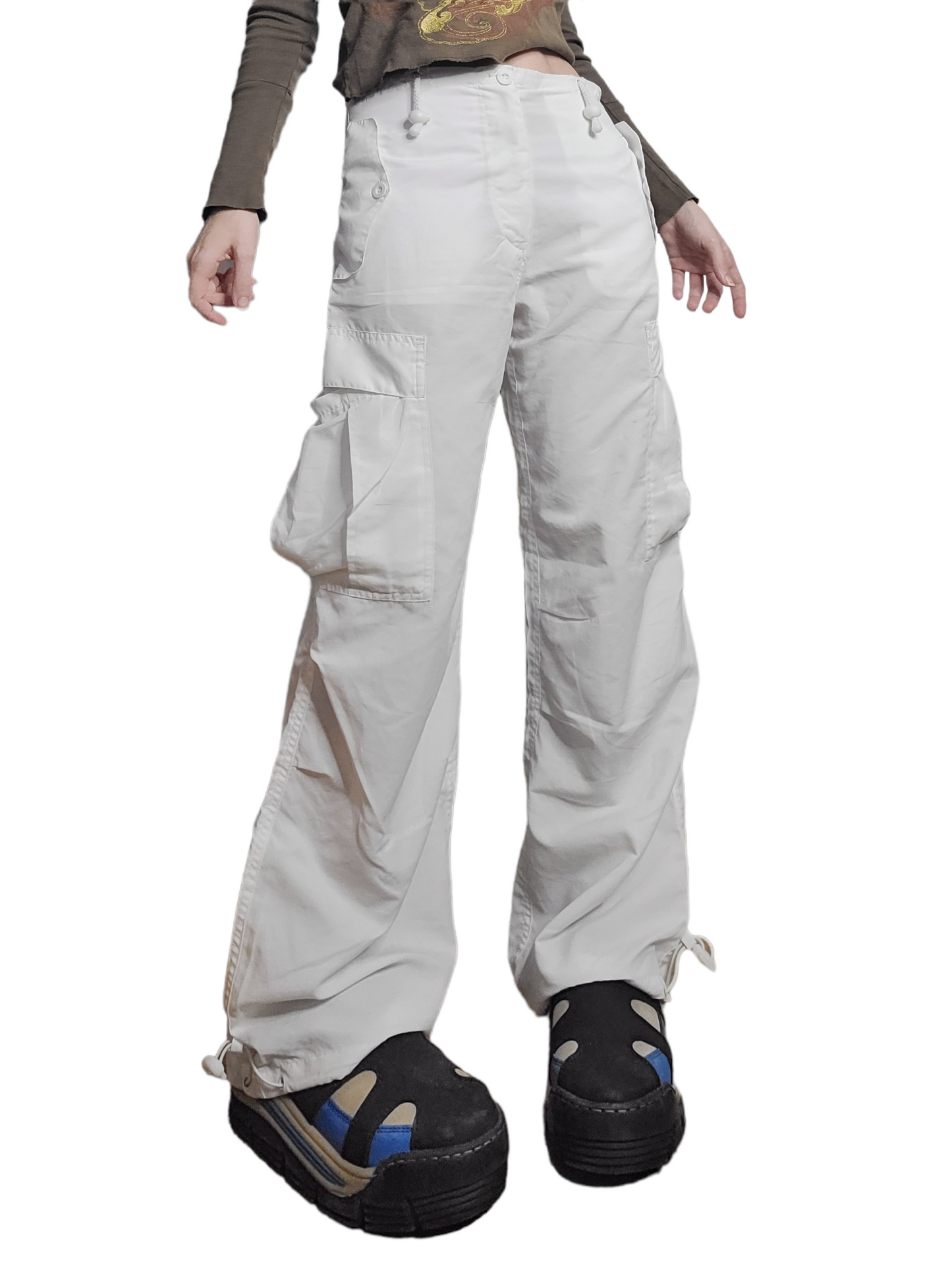 90s white parachute cargo