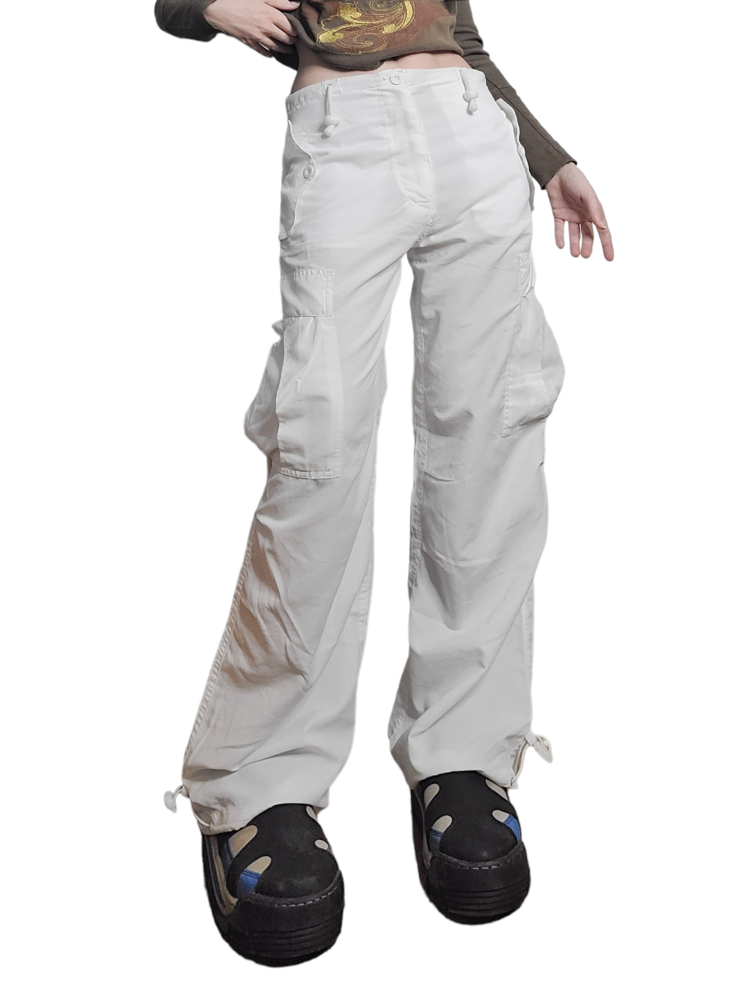 90s white parachute cargo