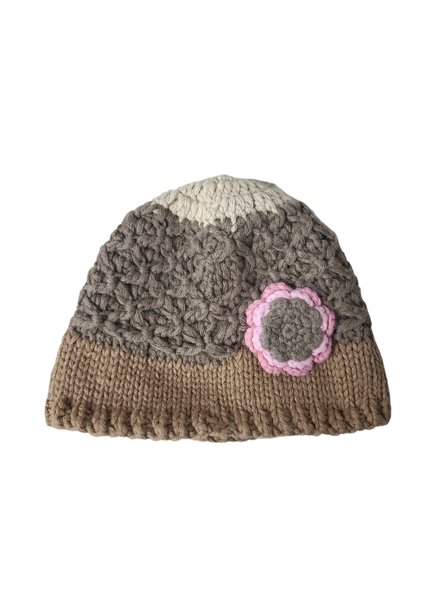 Bonnet fairygrunge kaki vintage y2k forest bohem fairycore crochet knit