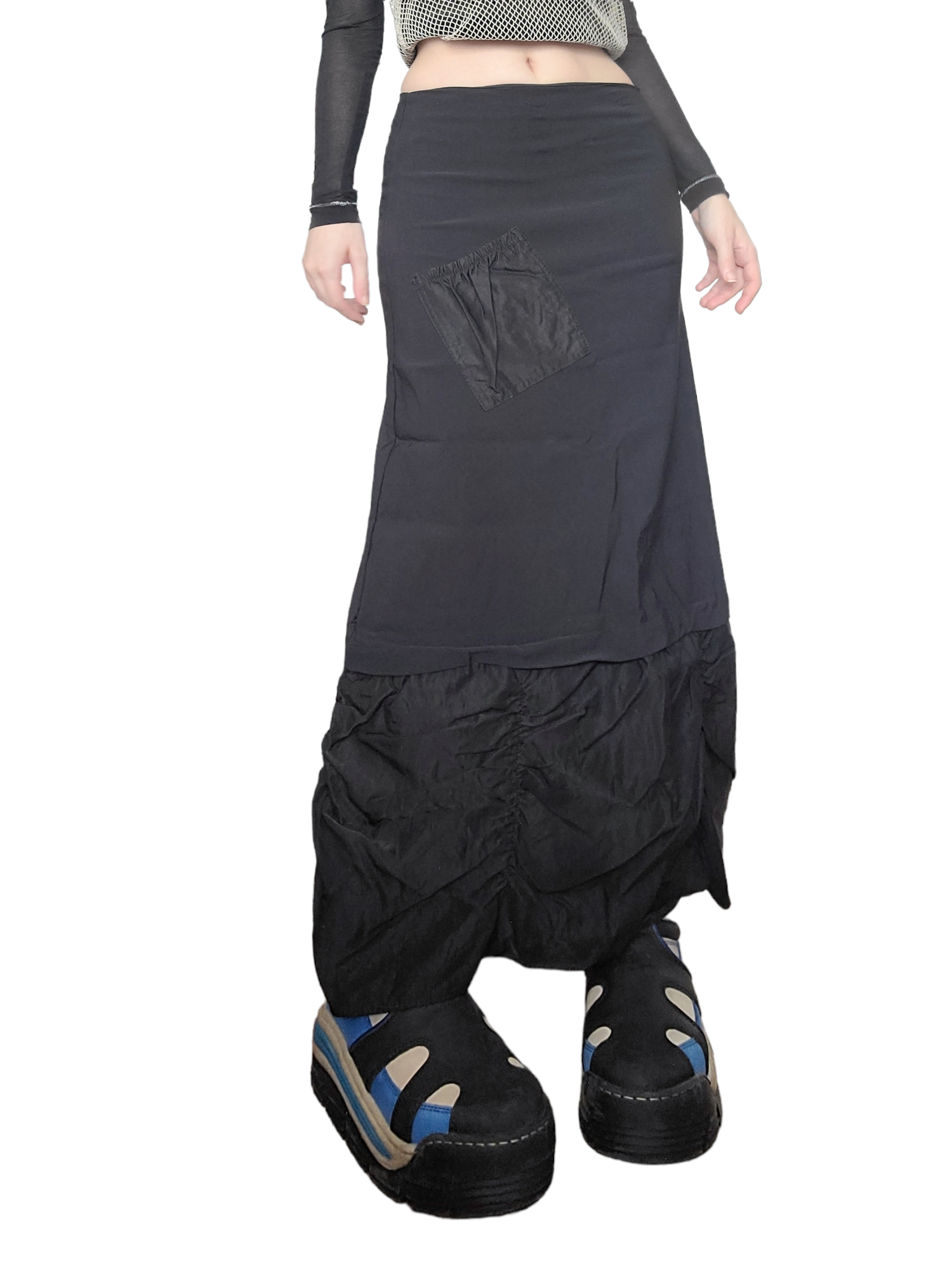 Maxi skirt gorpcore parachute techwear subversive basics dystopian post apo futuristic rave cybery2k archive fashion