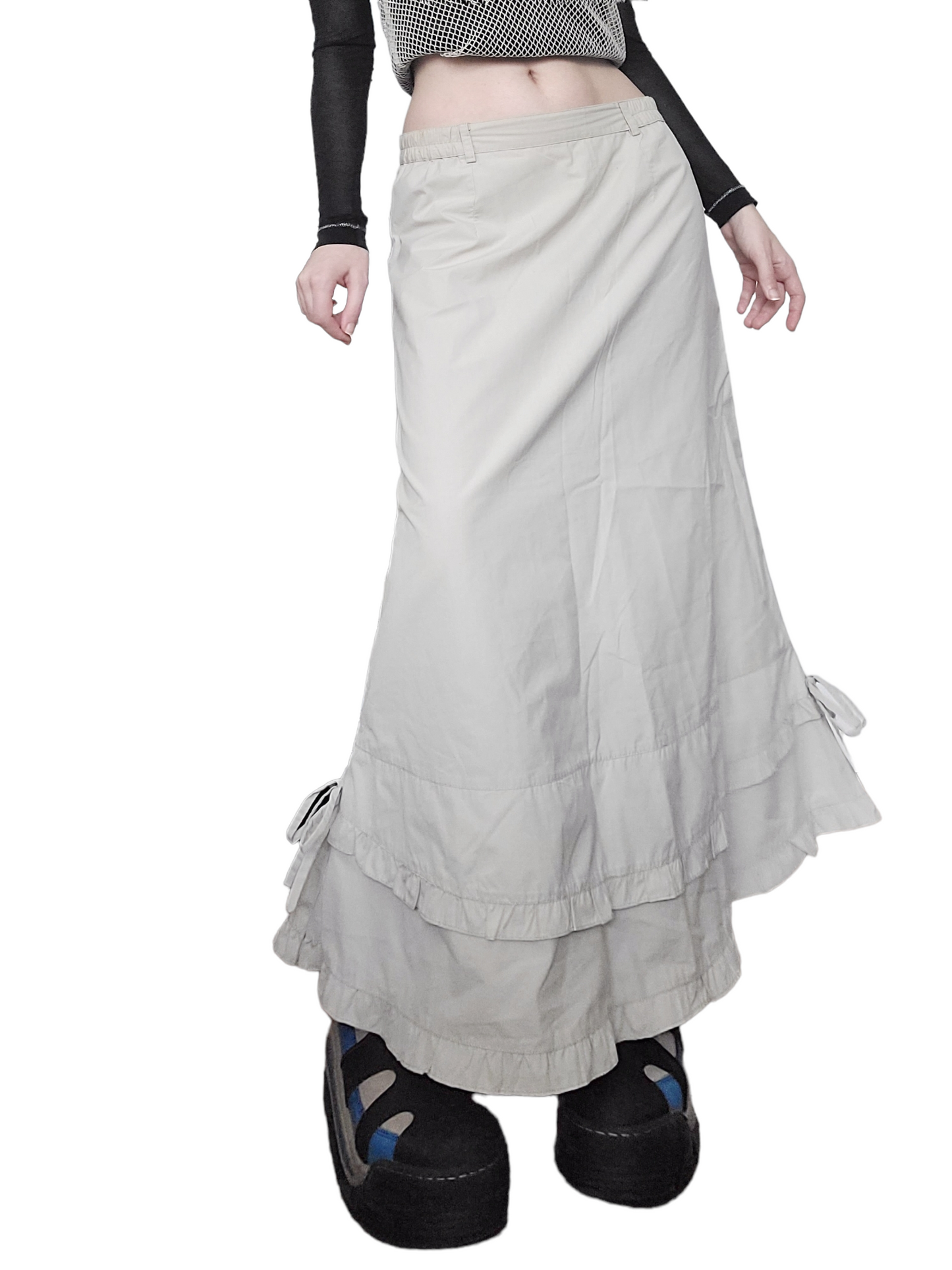 Maxi skirt neutral style fairygrunge