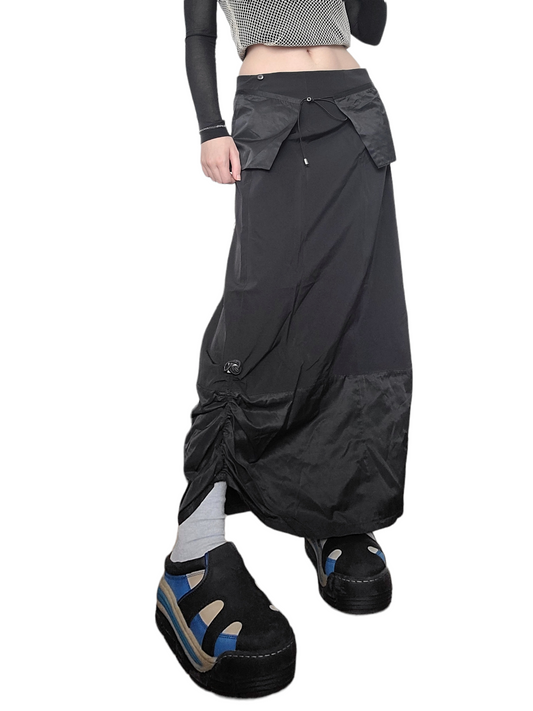 Maxi skirt gorpcore parachute techwear subversive basics dystopian post apo futuristic rave cybery2k archive fashion dystopian