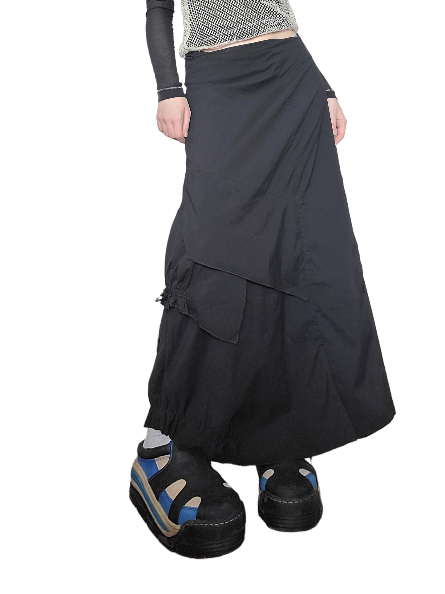 Maxi skirt gorpcore parachute techwear subversive basics dystopian post apo futuristic rave cybery2k archive fashion harajuku