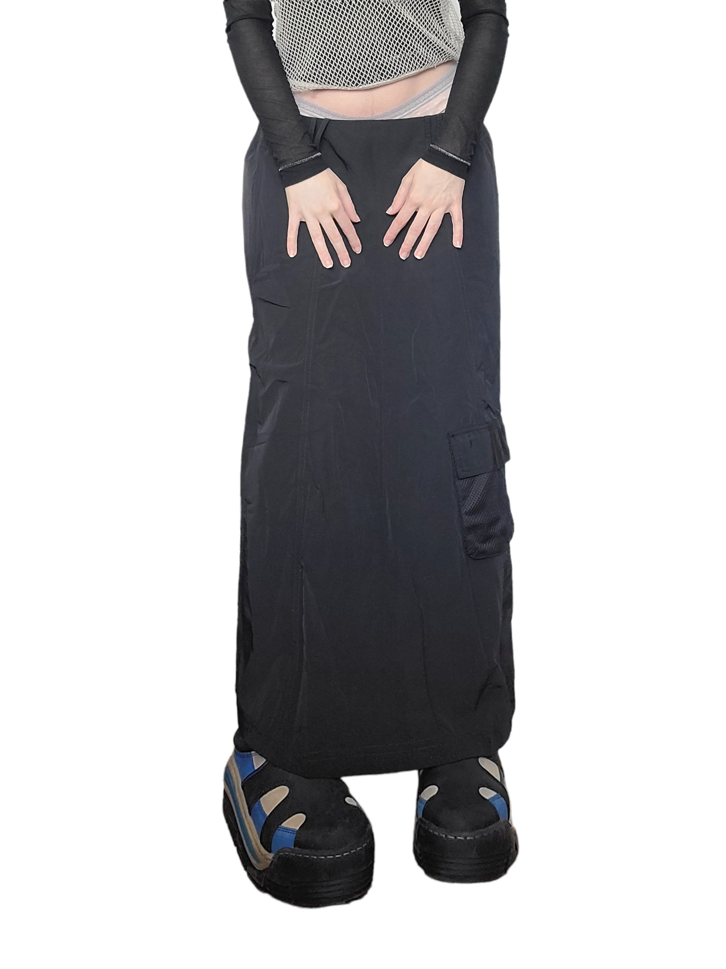 Gorpcore parachute long skirt