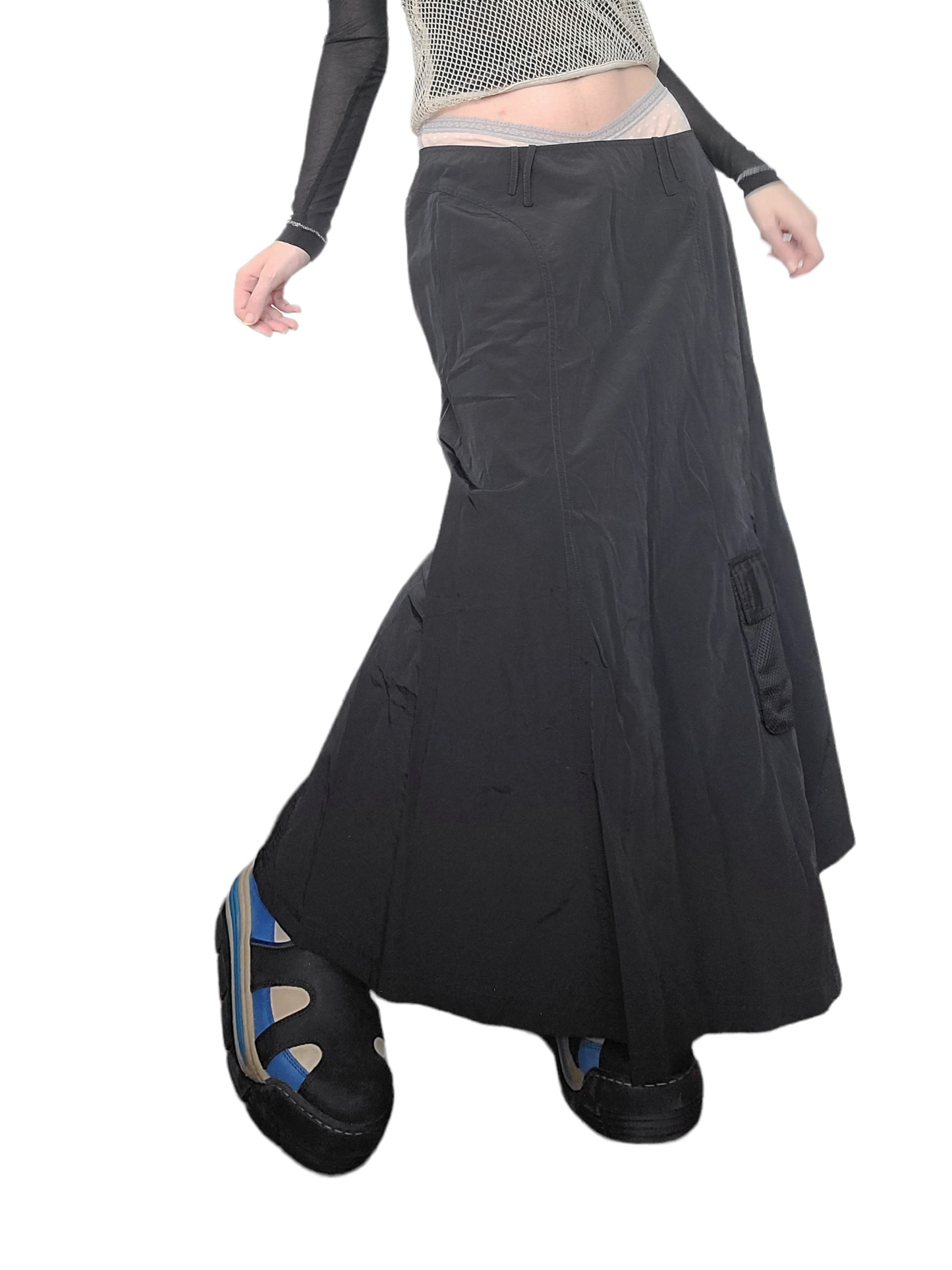 Gorpcore parachute long skirt