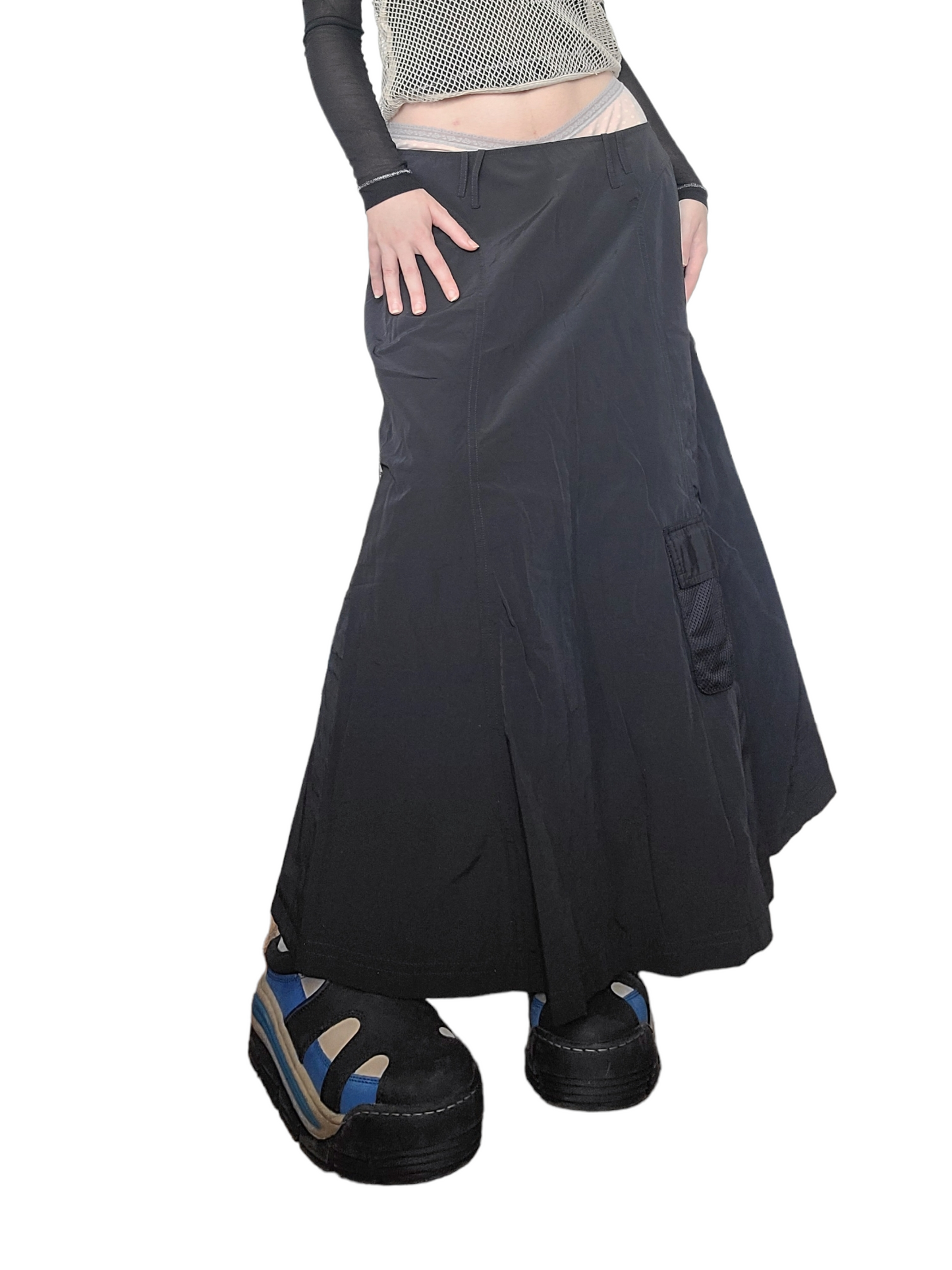 Gorpcore parachute long skirt