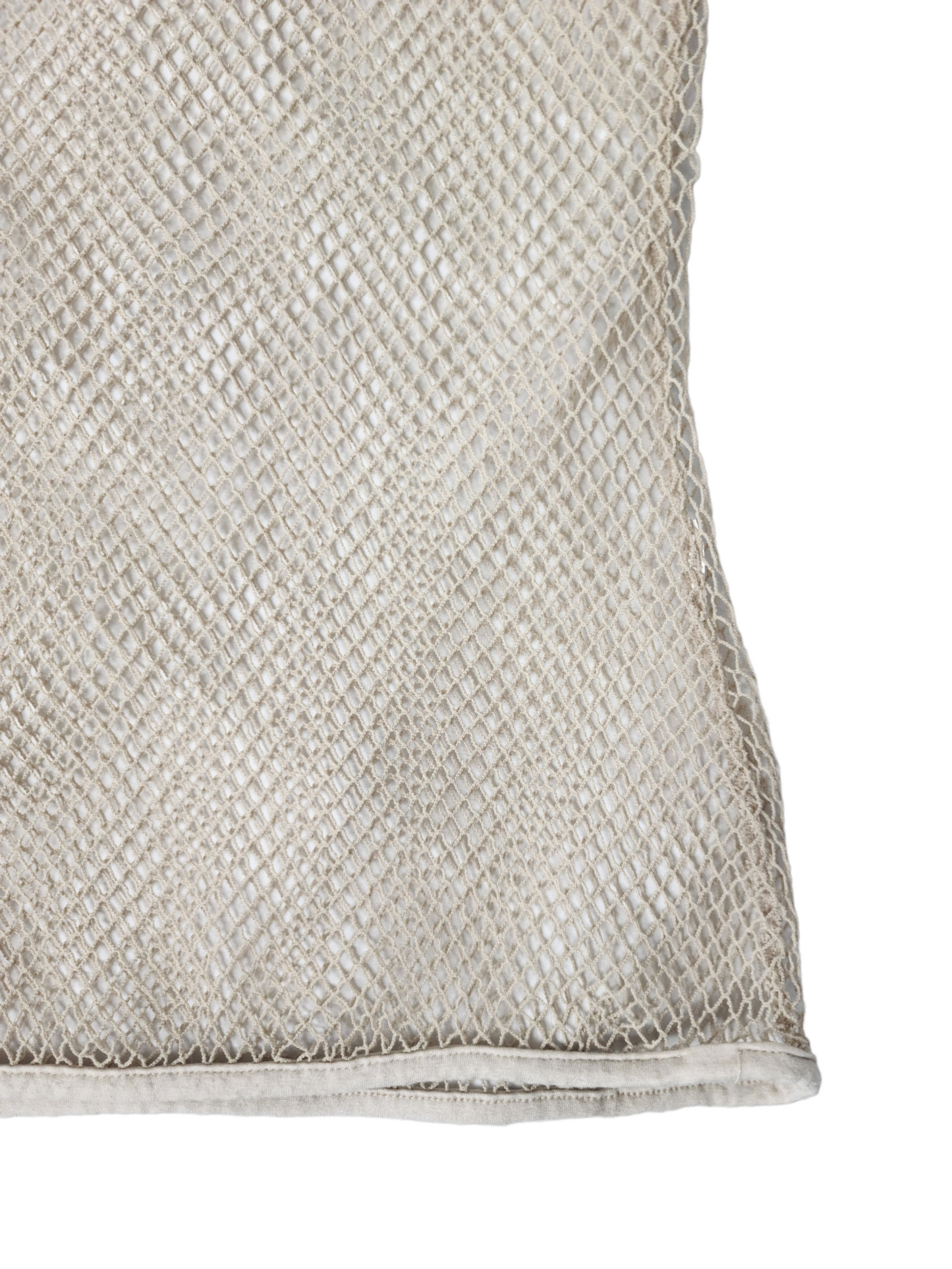 Beige techwear mesh top