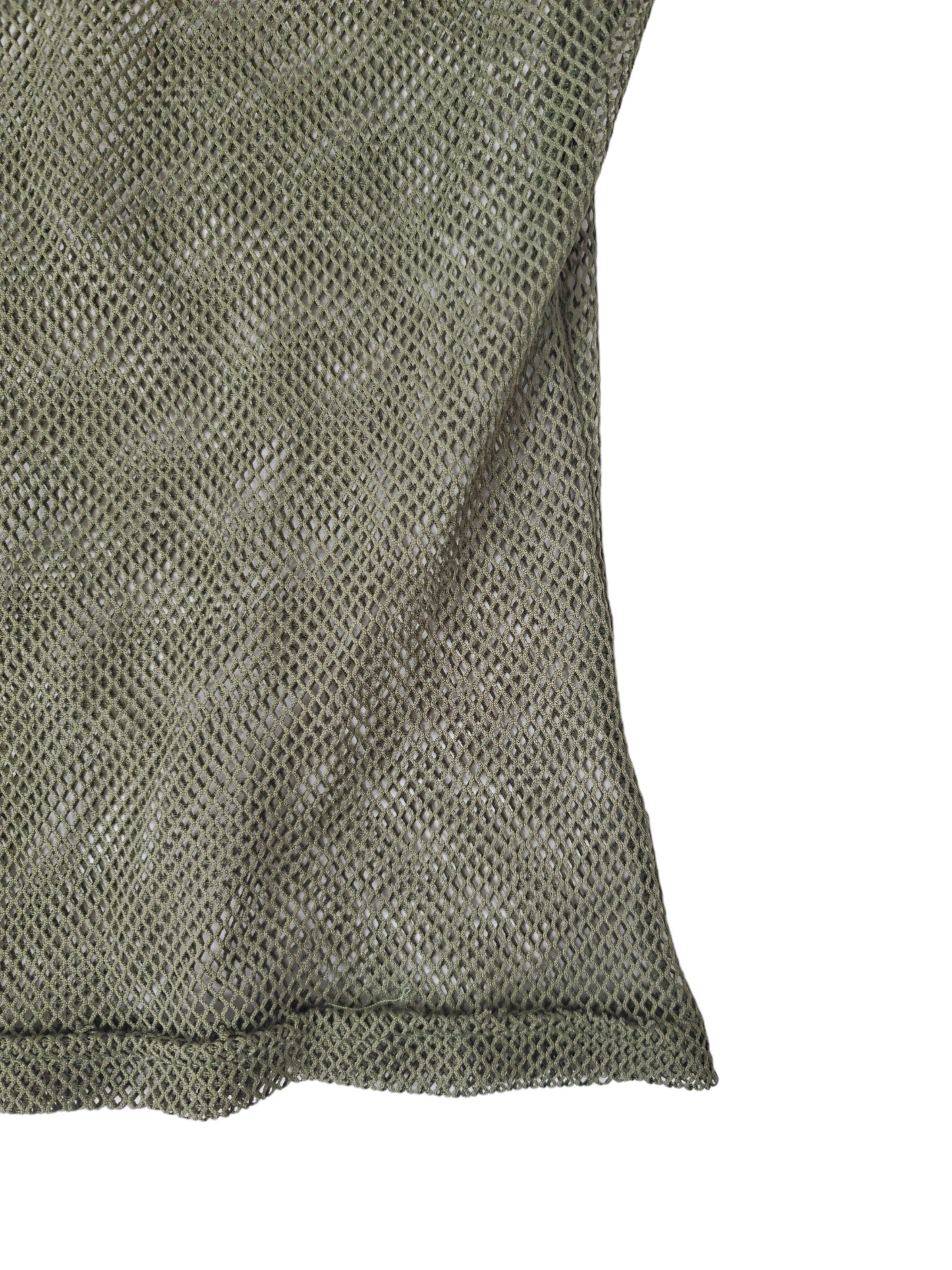 Khaki techwear mesh top