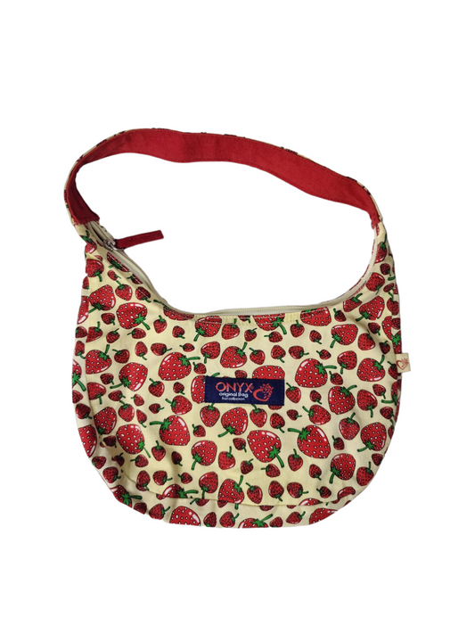 90s strawberry baguette mini bag