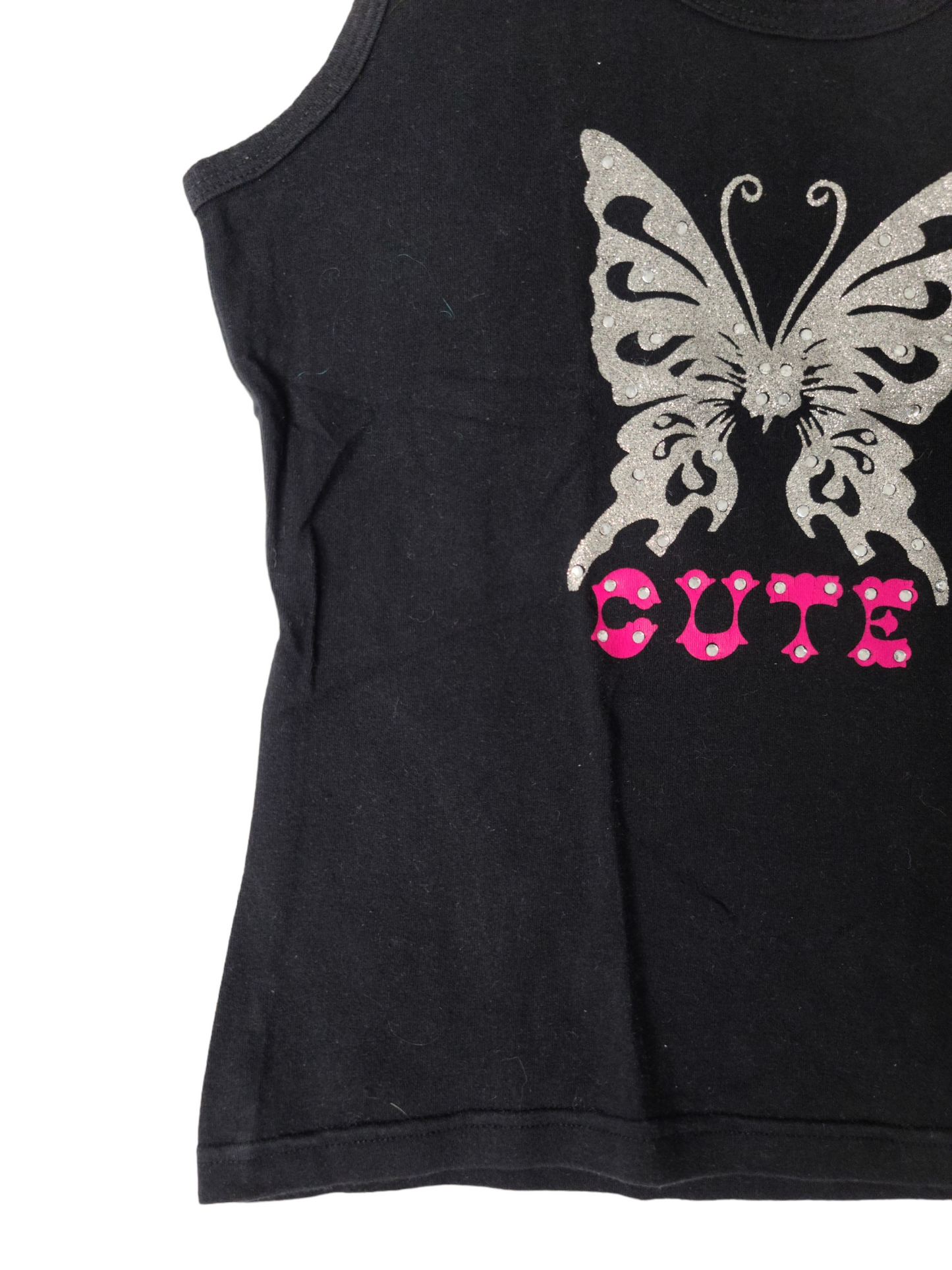 Top y2k papillon strass