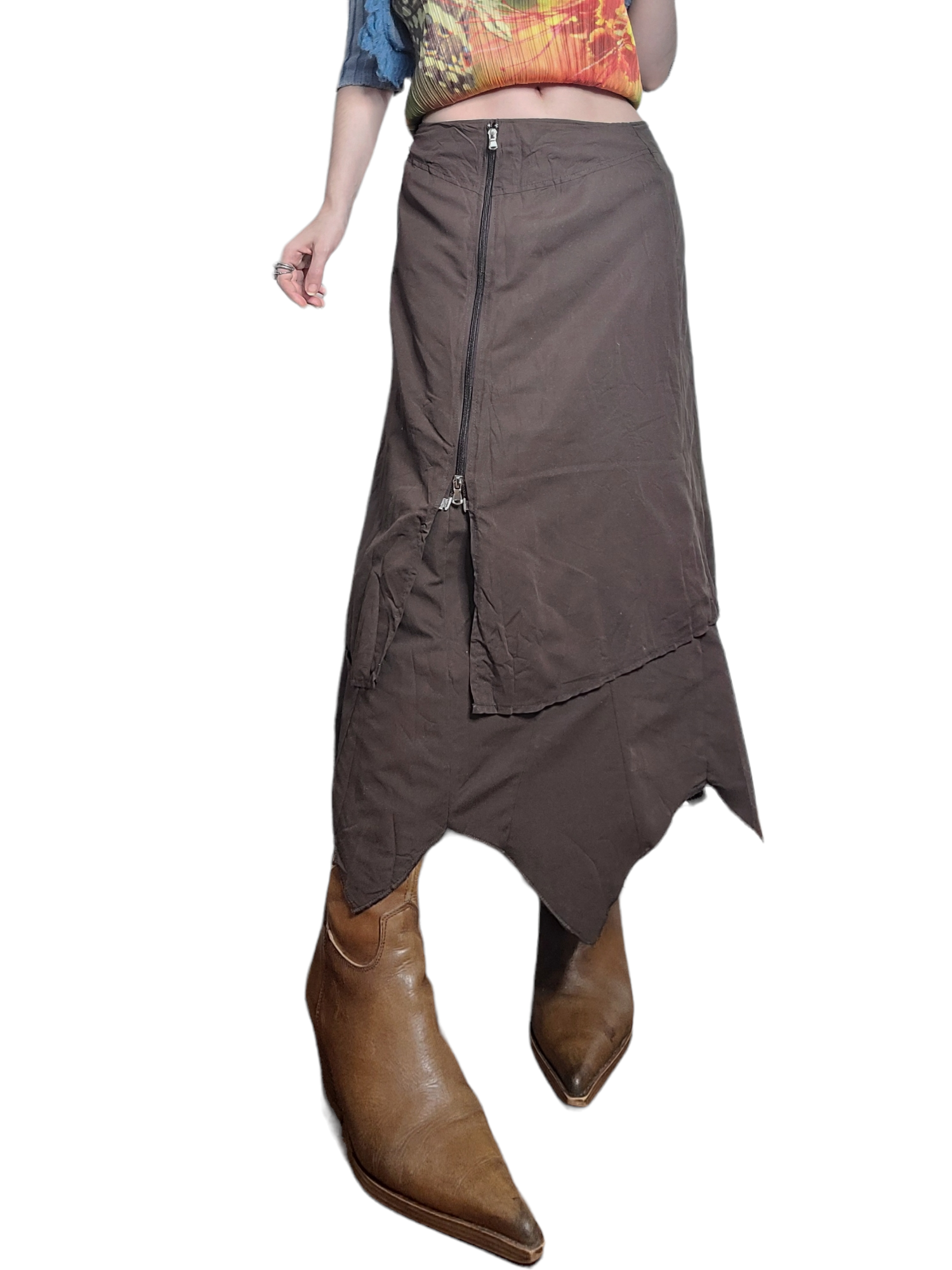 Maxi skirt longue jupe fairycore fairygrunge cybery2k y2k kaki gorpcore harajuku subversive basics nature forest