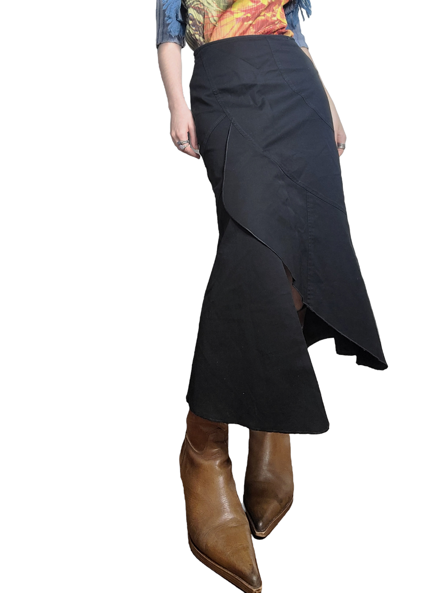 Maxi skirt vintage y2k post apo acubi cybery2k noire fairy fairygrunge bohem nature forest subversive basics grunge longue neutral style