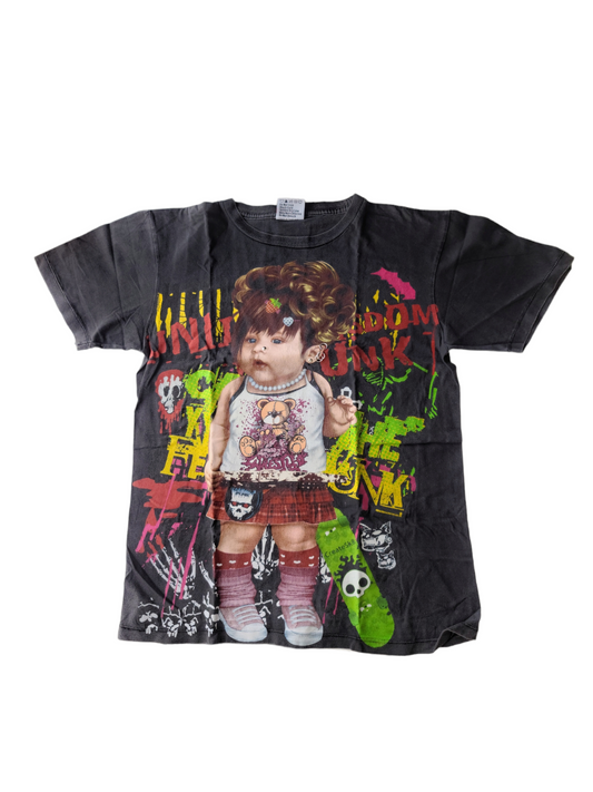 Top cyberpunk y2k 90s rare vintage archive fashion harajuku japan bebe punk manga piercing printed gyaru funky 2010