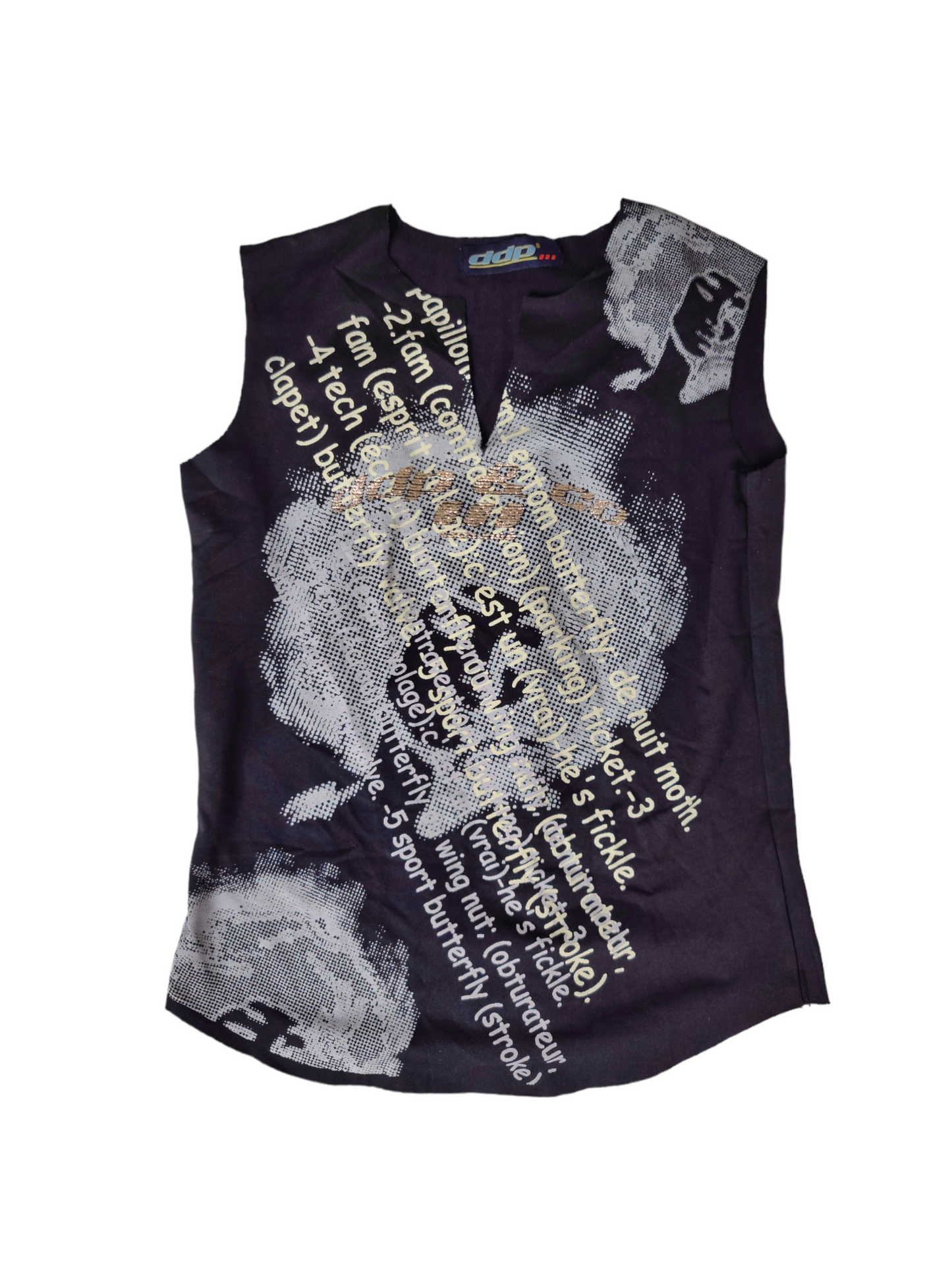 Cybery2k top y2k printed graphic visage photography weird vintage emo 2000s futuristic