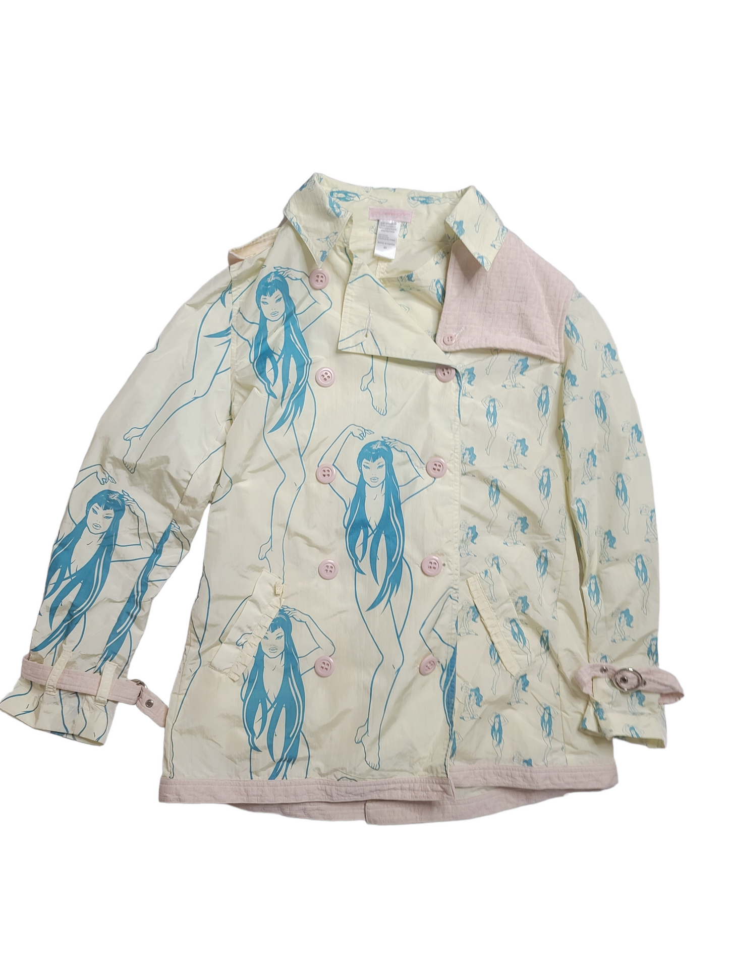 Imperméable y2k cybery2k archive fashion harajuku 70s rave rare pastel fancy