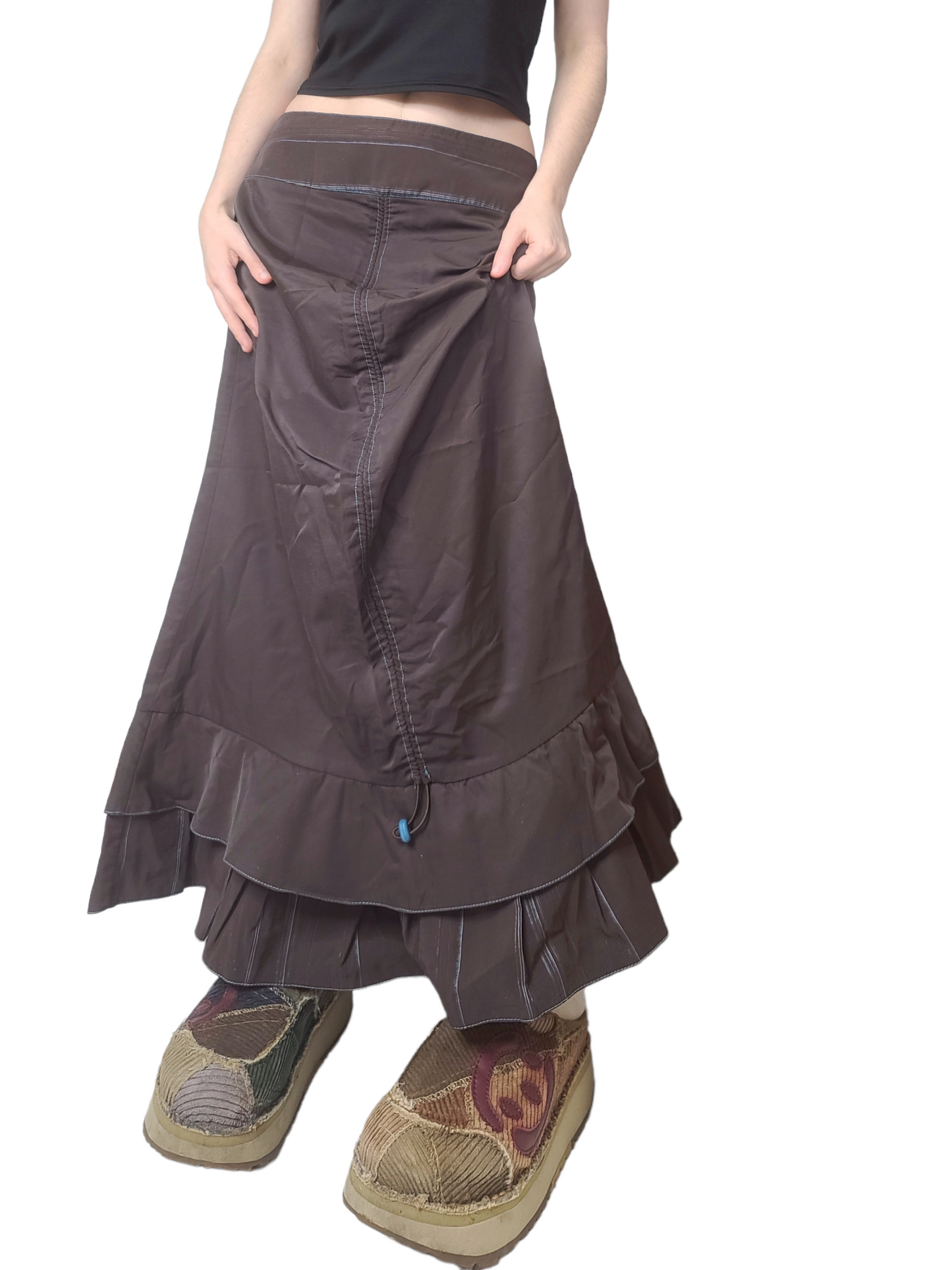 Maxi skirt fairygrunge marron