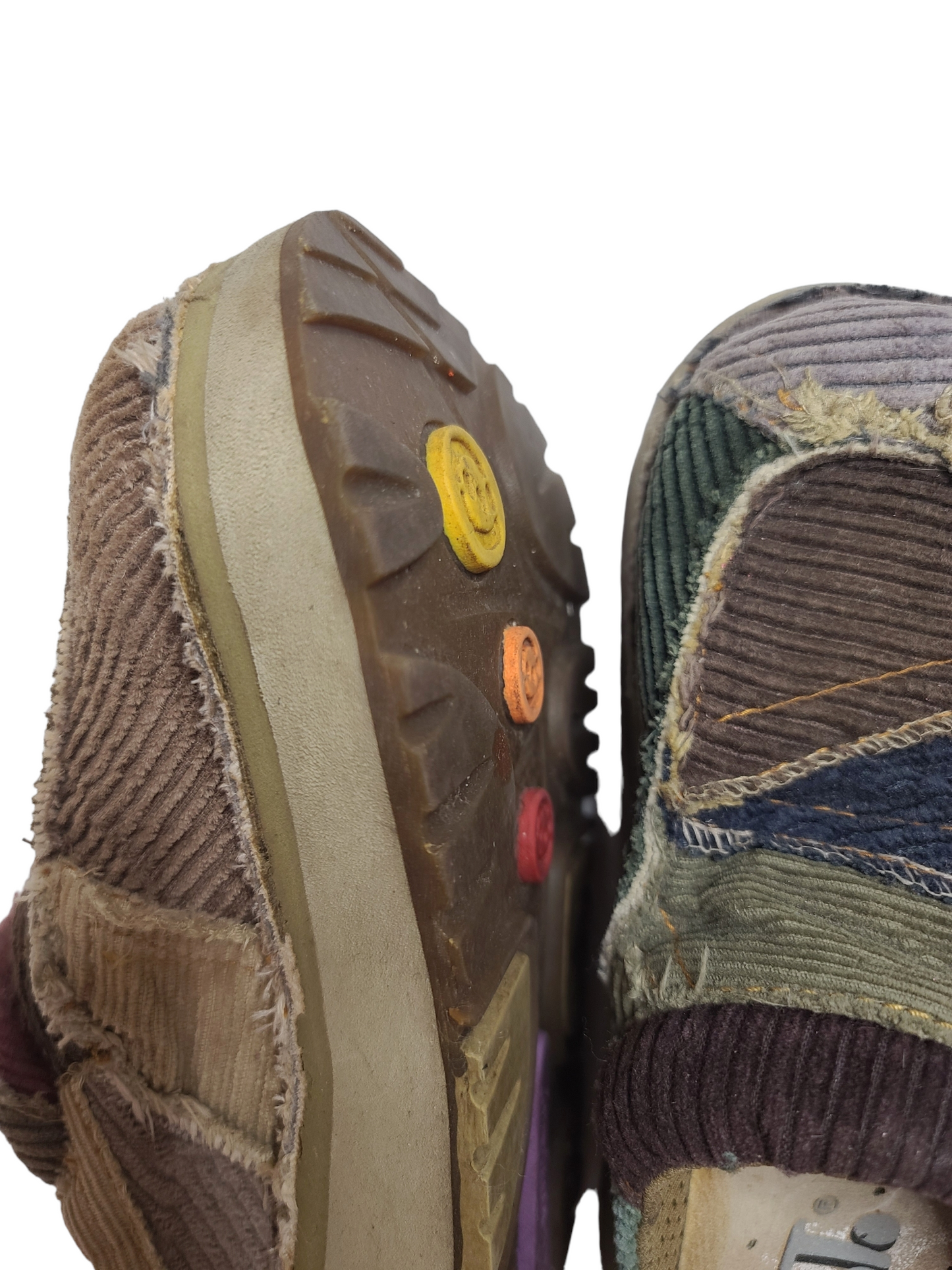 Grunge patchwork platform shoes