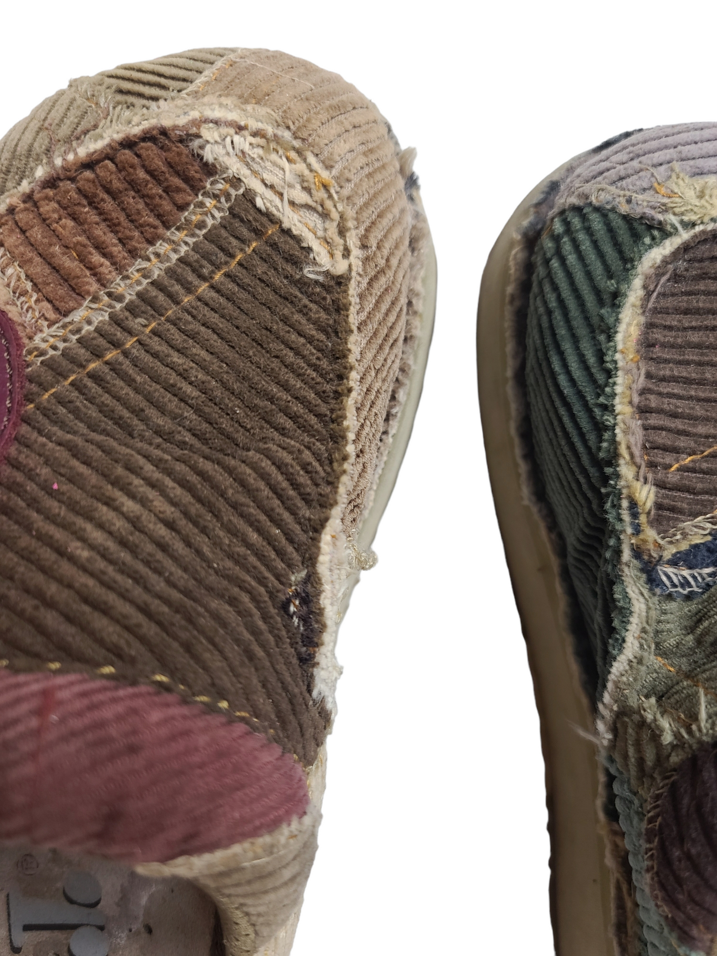 Grunge patchwork platform shoes