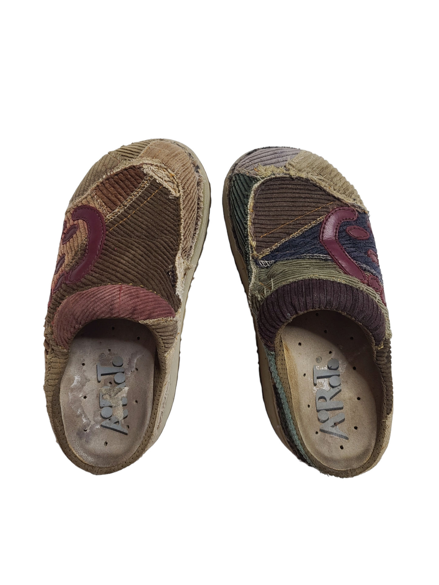 Grunge patchwork platforms shoes