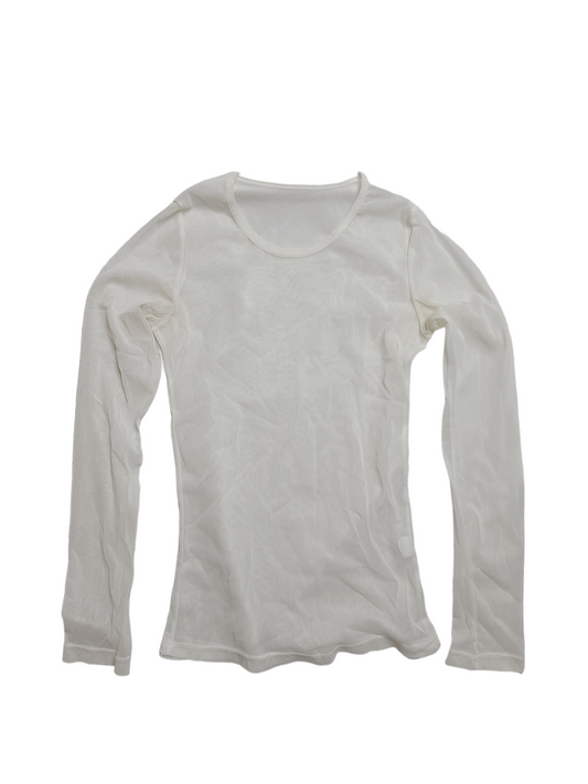 White rave mesh top