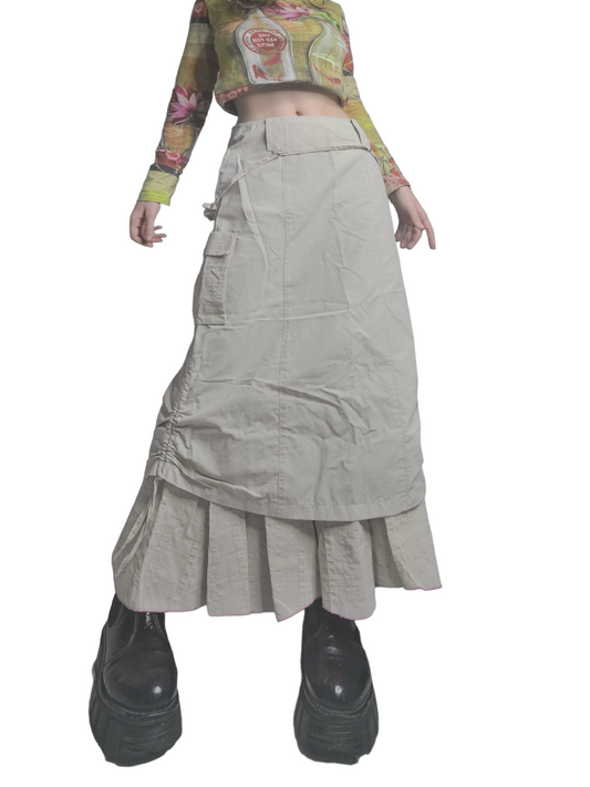 Maxi skirt acubi beige gorpcore